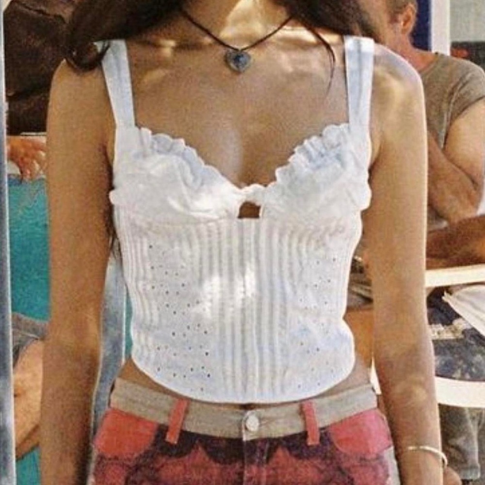 With Jean white Layla top bustier | Size L
